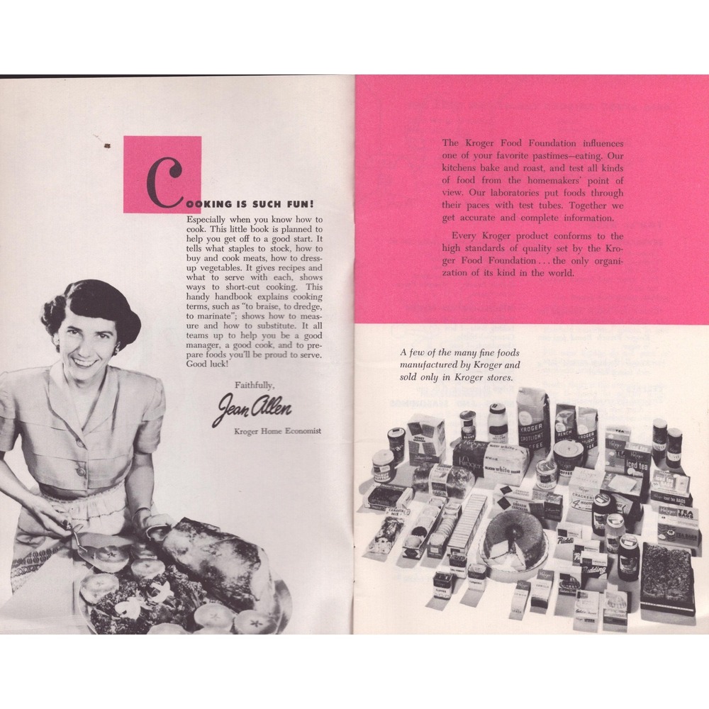 Vintage Kroger Jean Allen Cookbook Booklets All About Cookin Dutch Lunch 1950s - Picture 3 of 6